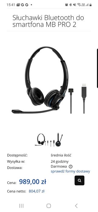SENNHEISER Słuchawki Bluetooth serii IMPACT MB Pro 2