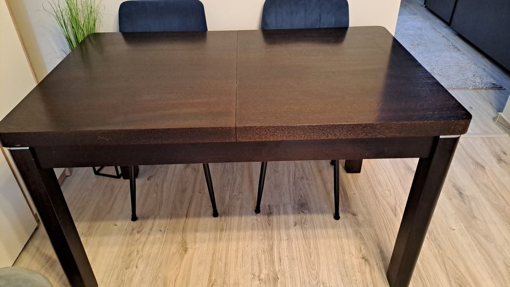 Stół rozkładany ciemny brąz