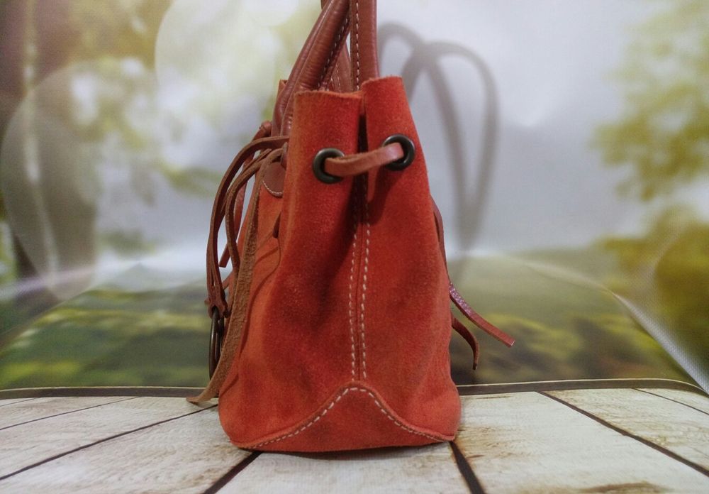 Оригінал Coccinelle шкіряна замшева сумка