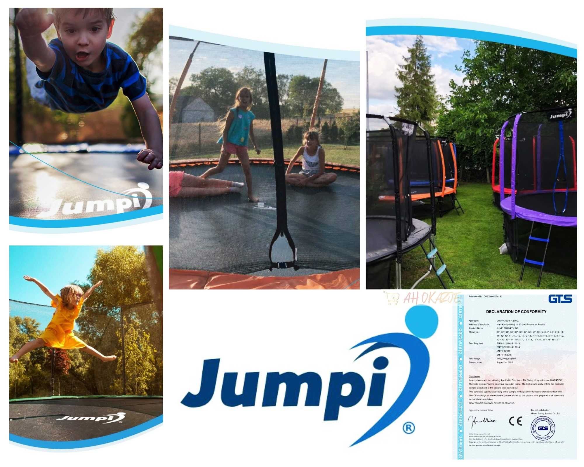 TRAMPOLINA ogrodowa JUMPI 487cm/16FT Maxy Comfort PLUS z SIATKĄ!