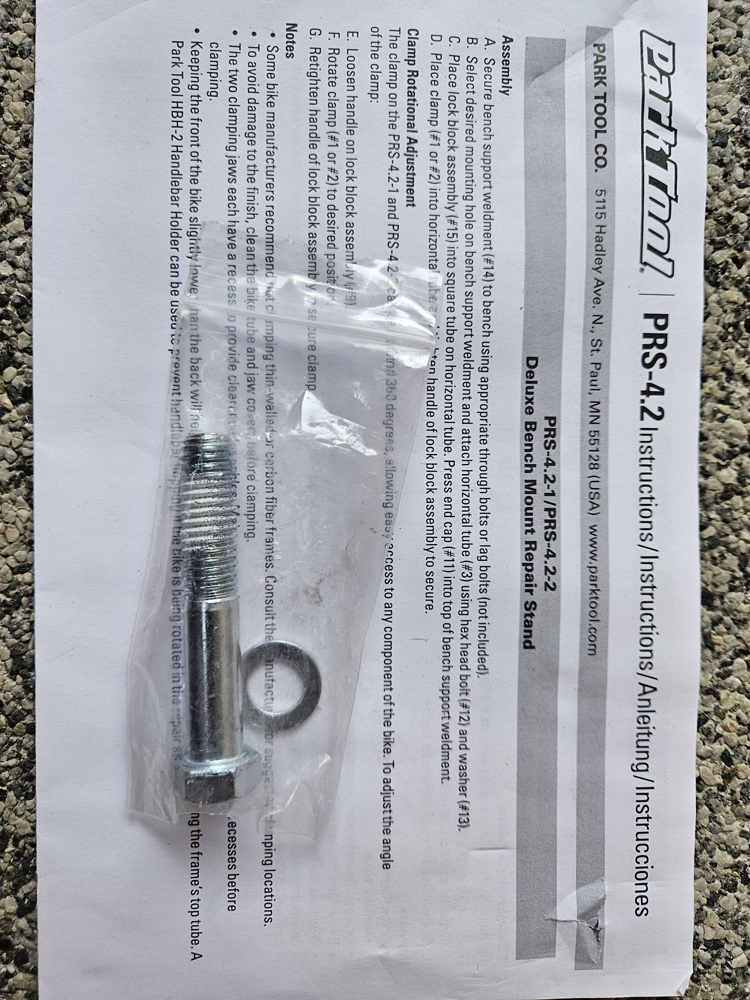 Uchwyt serwisowy ParkTool PRS 4.2-1 Rowerowy Profesjonalny Fv23