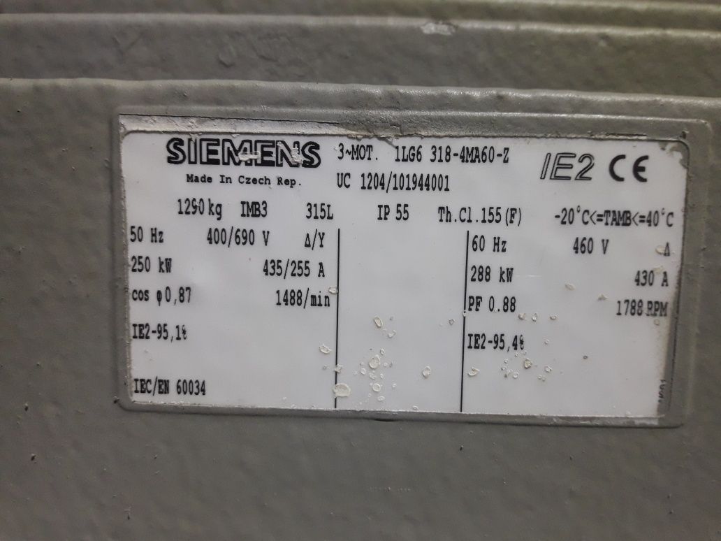 Silnik elektryczny 250kW/1480obr.