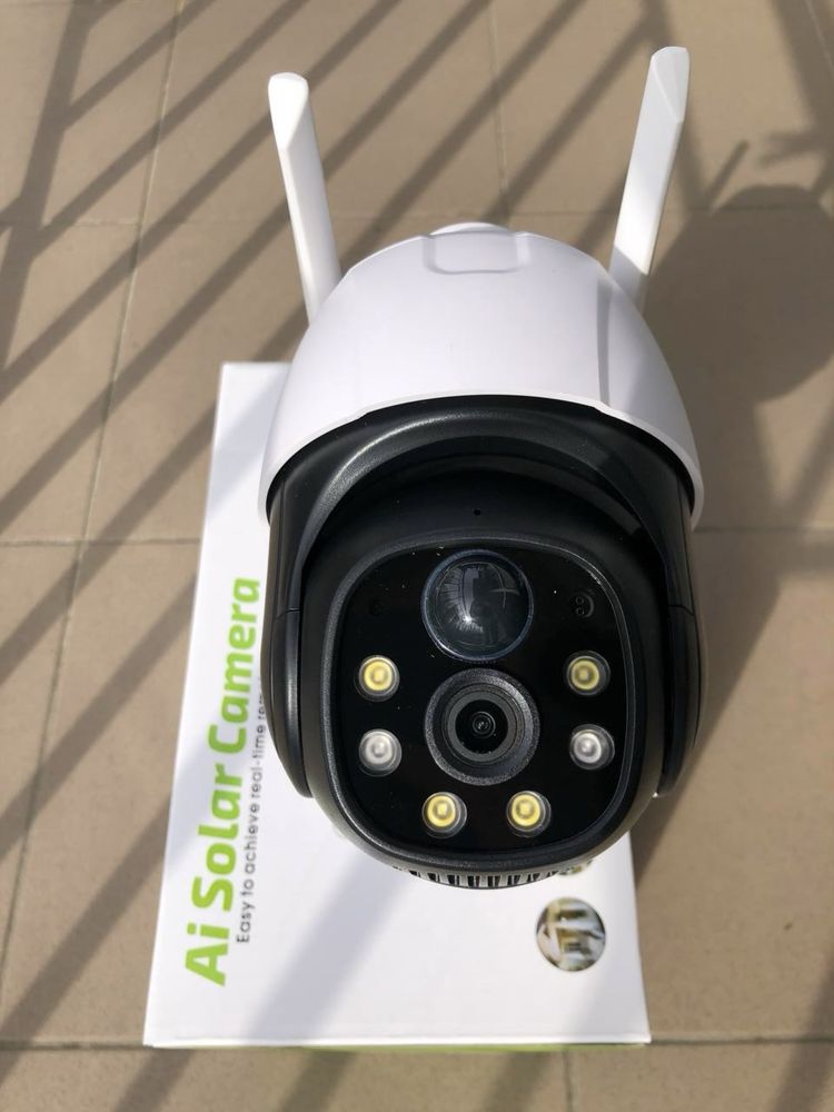 Автономная камера WIFI V380 PTZ аккамуляторная солнечная панель 18650