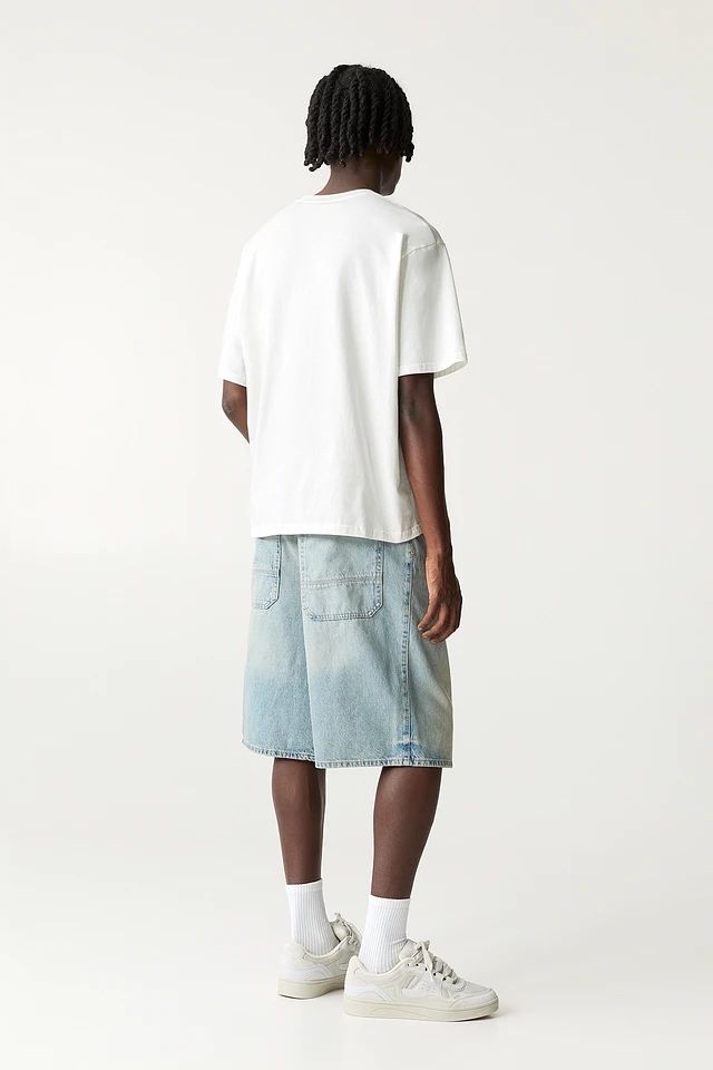 Шорти Pull&Bear Skater Fit (W 31 / W 34) сині широкі скейтер чоловічі