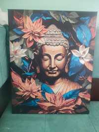 Продам розписану картина по номерам Будда