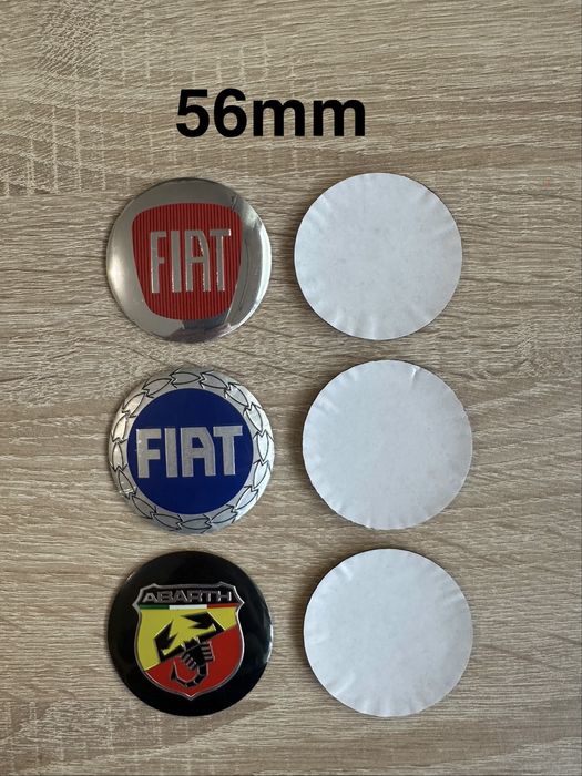 Conjunto 4 Centros Jantes Fiat Abarth 50mm 56mm 60mm 65mm 68mm