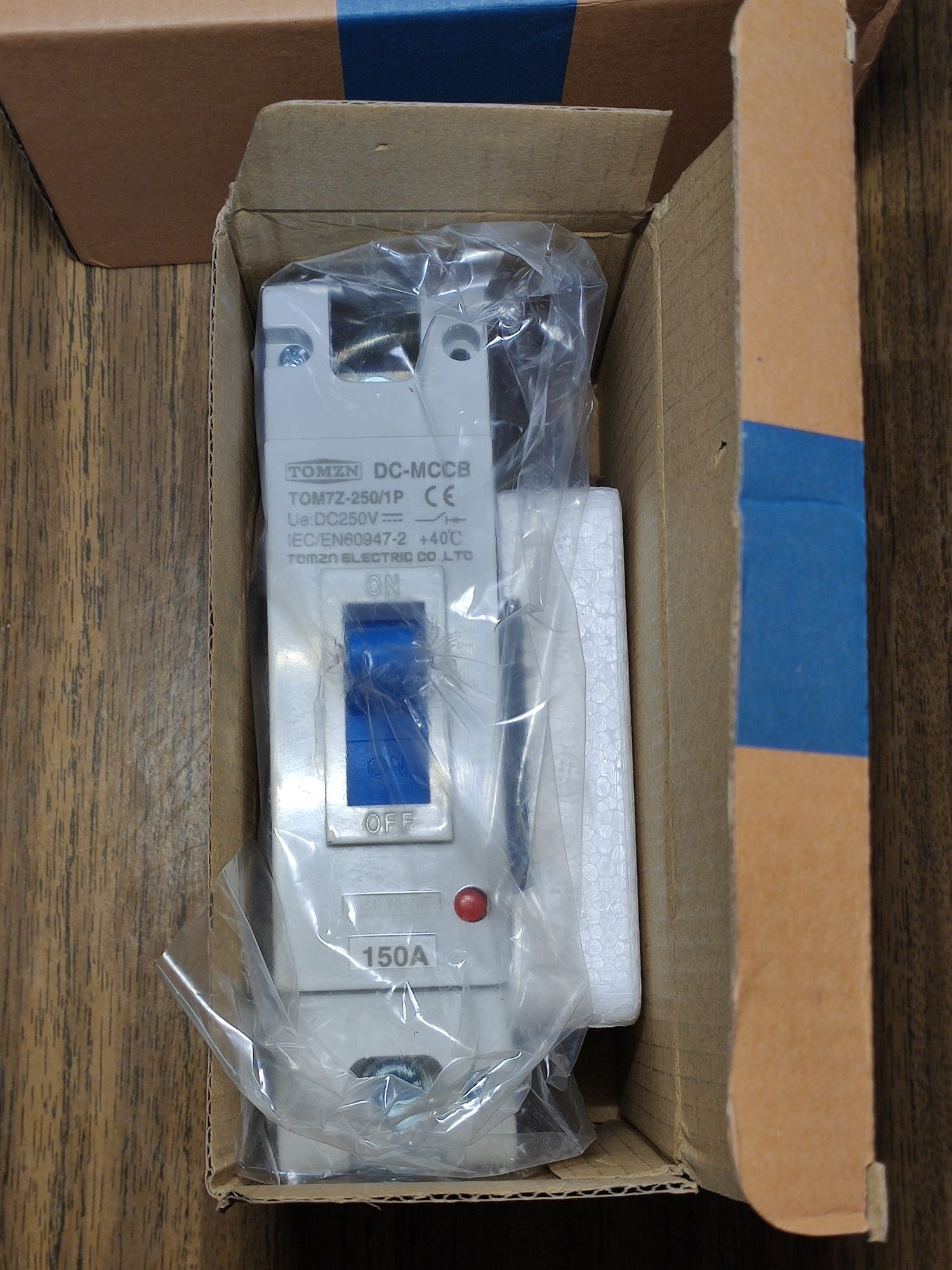 Автомат DC постійного струму Tomzn DC-MCCB 150A 250V 1P, АКБ, LiFePO4