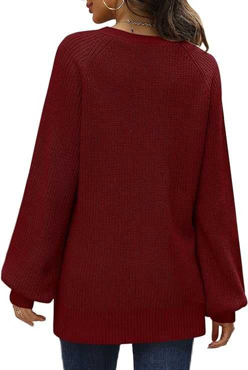 Swetr casual bordowy rozm. XL