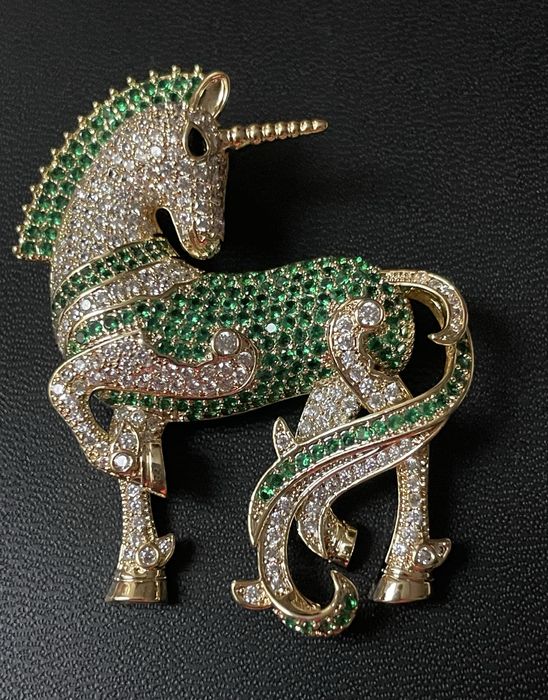 Брошка - єдиноріг (позолота)