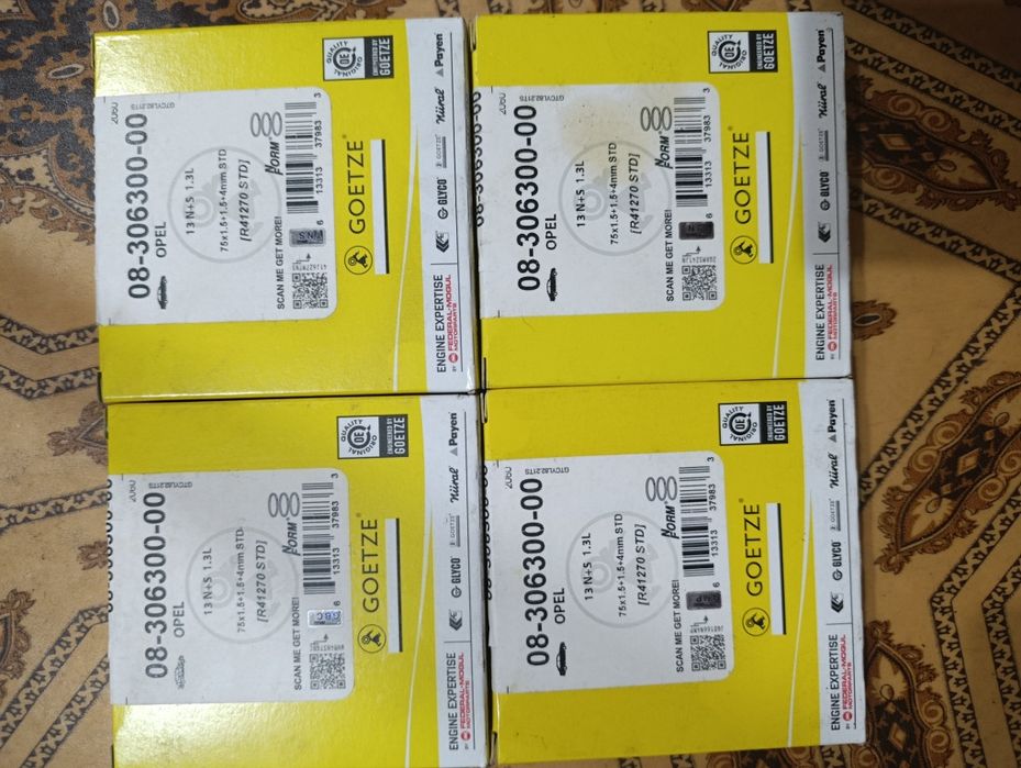 Комплект поршневых колец на Опель