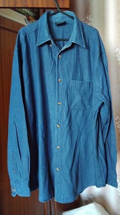 Джинсовая рубашка р.XL