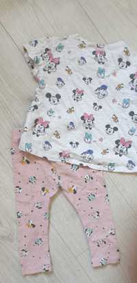 Koszulka H&M legginsy Reserved Minnie, rozm. 86