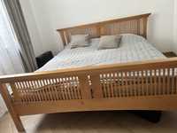 Duze drewniane łóżko 220x200