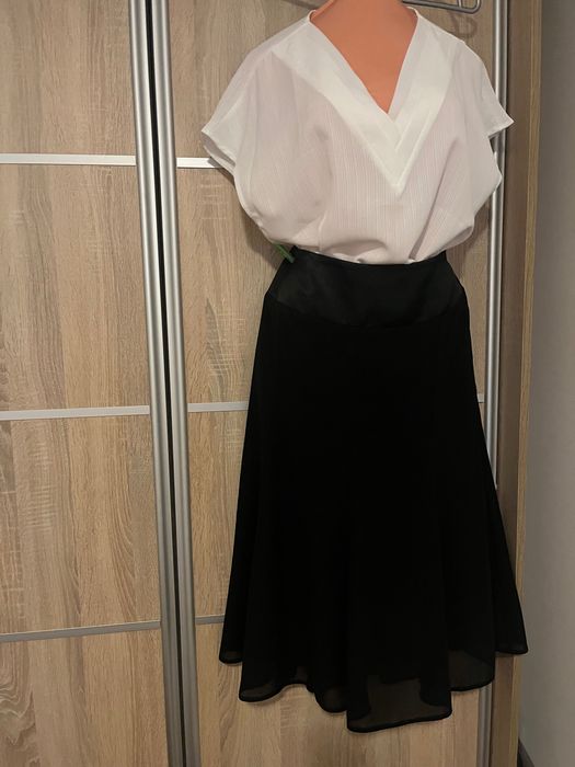 Spódnica z szyfonu czarna