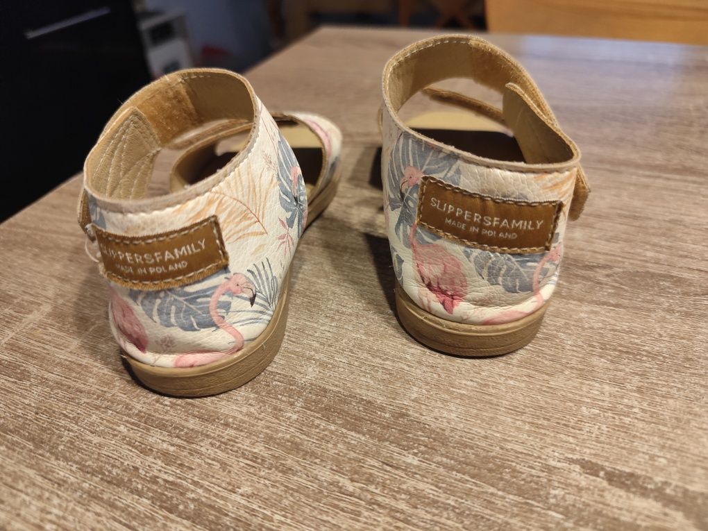 Sandały slippers family 27 flamingi
