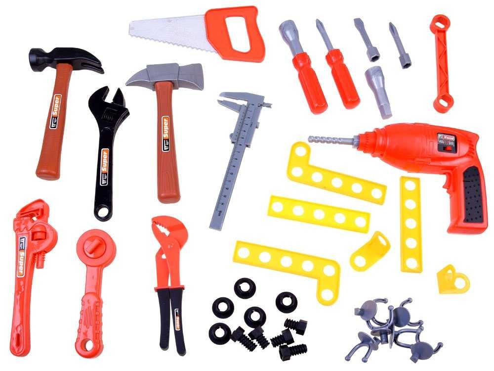Stolik majsterkowicza + narzędzia do pracy dla dzieci