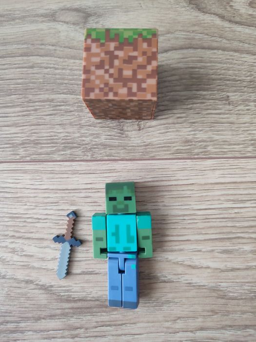 Minecraft figurki- Steve, Enderman, Zmobi i Blacksmith villager