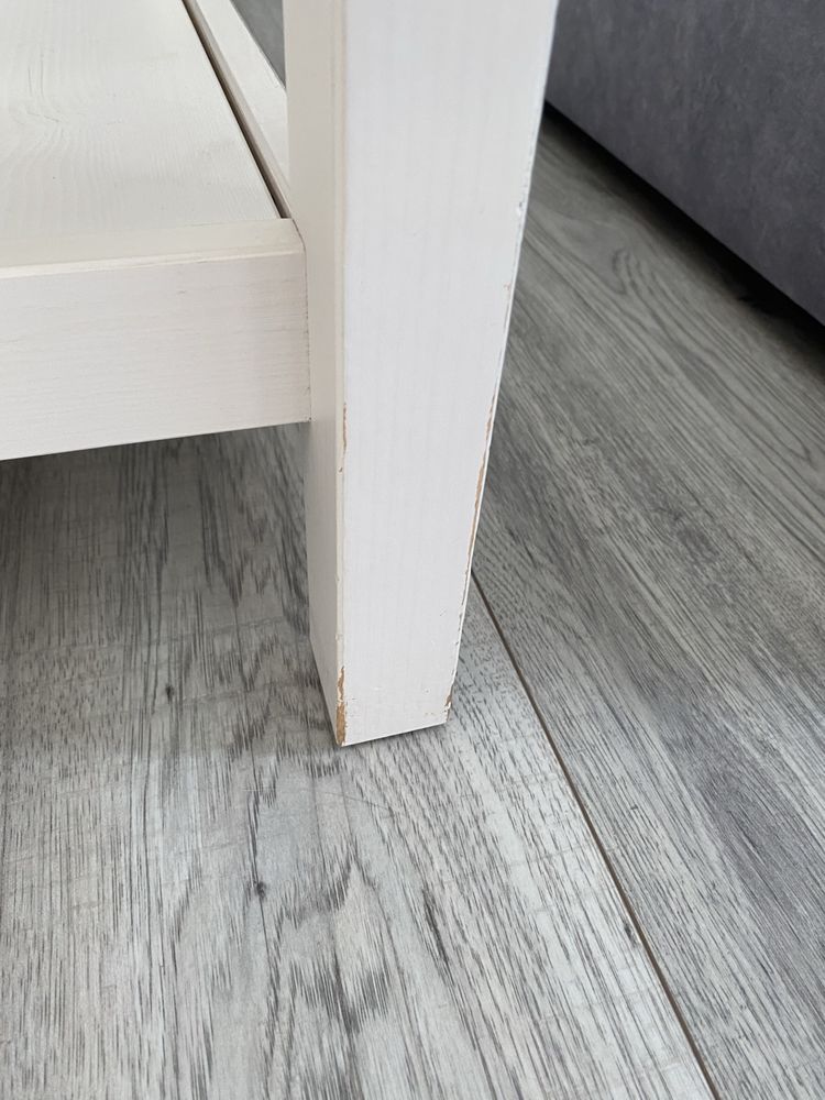 Stolik kawowy Hemnes, kolor biała bejca, 90 cm x 90 cm