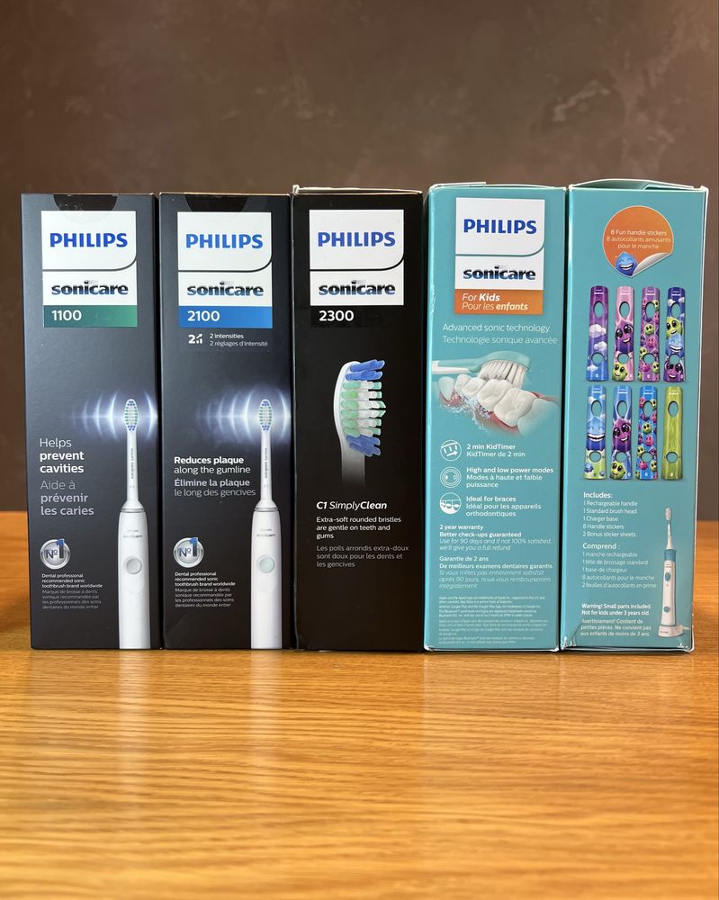 Зубна щітка Philips Sonicare 1100, 2100, 2300, Kids