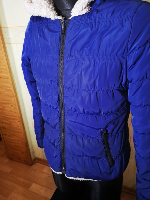 Kurtka granatowa niebieska zimowa ocieplana