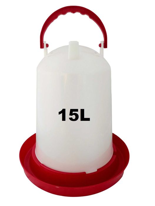 Zestaw Poidło 15L Z Korkiem I Karmidło 22Kg Zasypowe