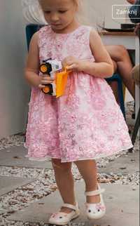 Sukienka rożowa księżniczka na 2 lat barbie sukieneczka wesele komunie
