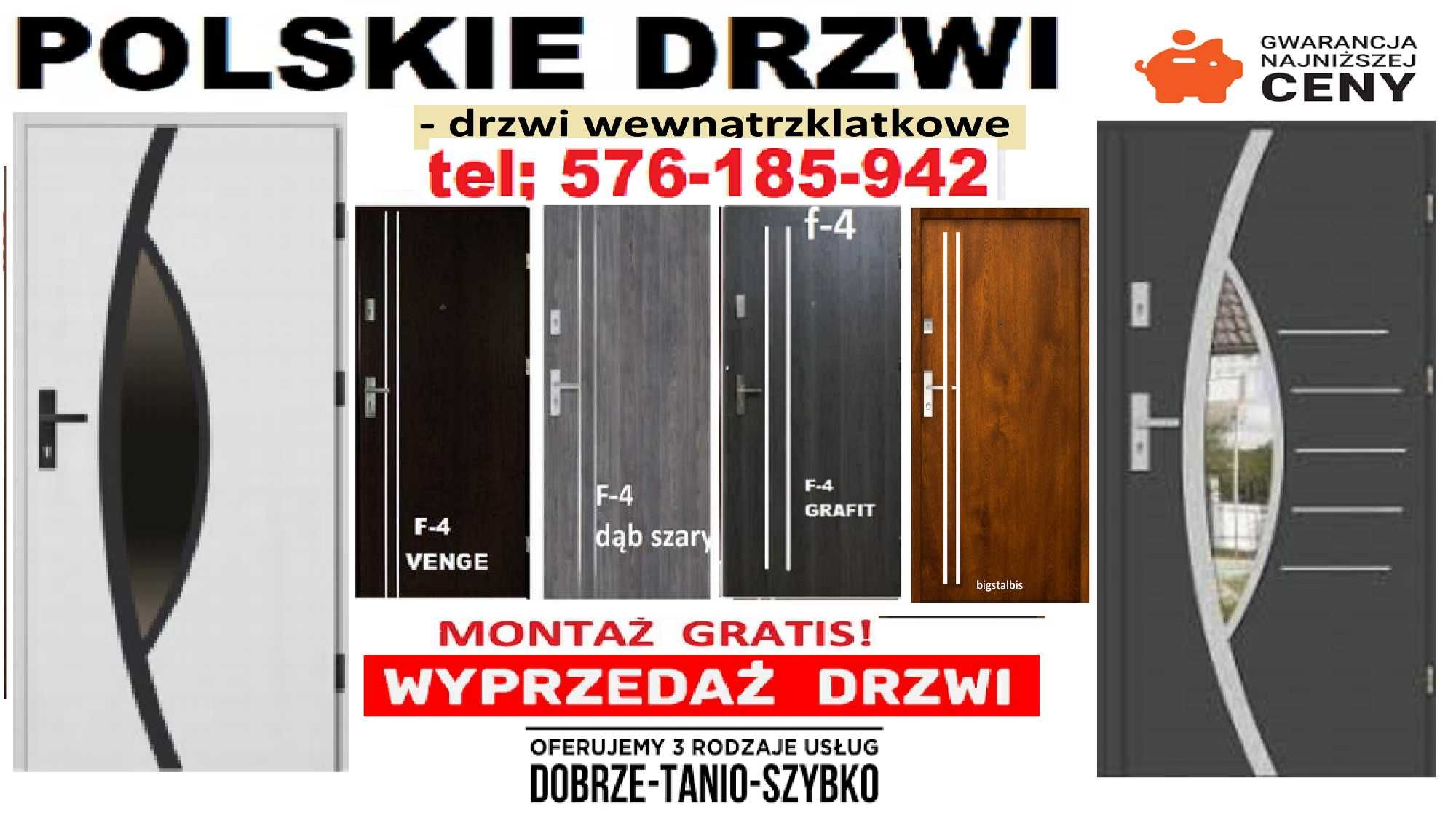 Drzwi antywłamaniowe wejściowe ZEWNĘTRZNE z montażem-wewnątrzklatkowe