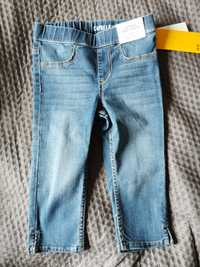 Capri hm 104 dżinsowe spodnie rybaczki jeansy tregginsy nowe dżinsy 3/