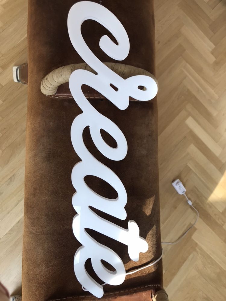 Ledon unikatowy Create napis lampa inustrialna nowy twórczywo