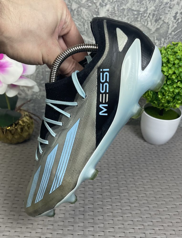 Adidas Messi бутсы 44 размер полупрофи футбольные серые оригинал