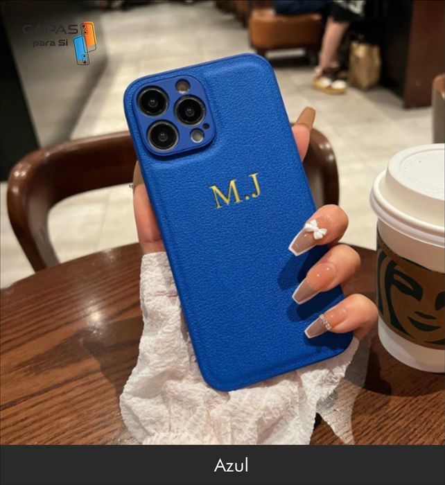 Capa IPhone em couro personalizada -- PORTES INCLUIDOS