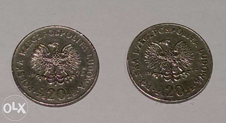 Moneta 20 zł (Nowotko) 1976r 10 gr,10 zł, 20 zł 1967/90 -10 szt.