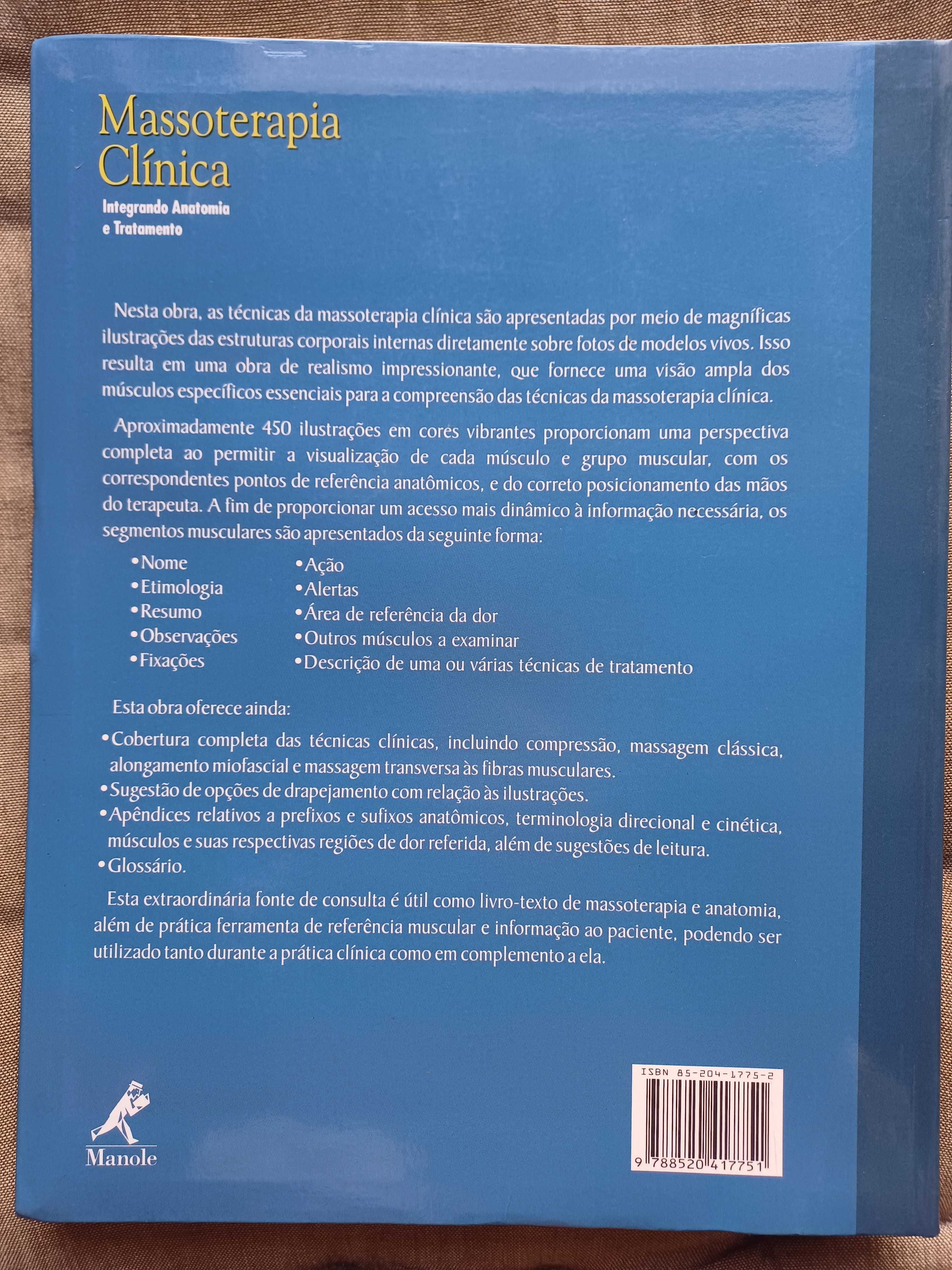 Livro Massoterapia Clínica integrando Anatomia e Tratamento