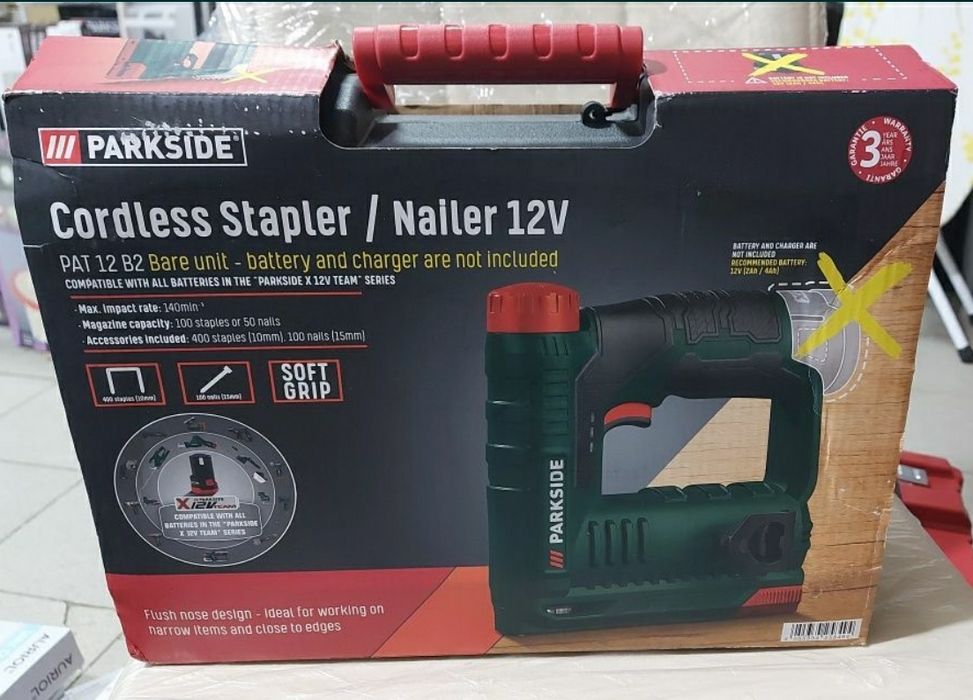 НОВ аккумуляторный степлер с Германии Parkside PAT 12 B2/акумуляторний