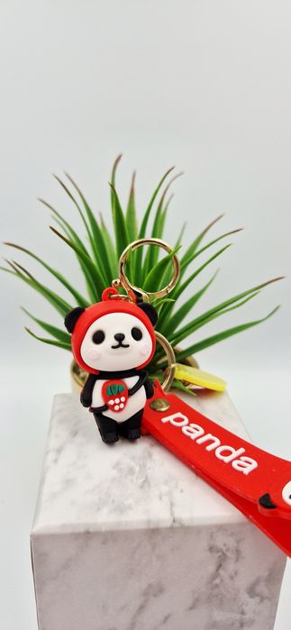 Brelok Do Kluczy Panda Red