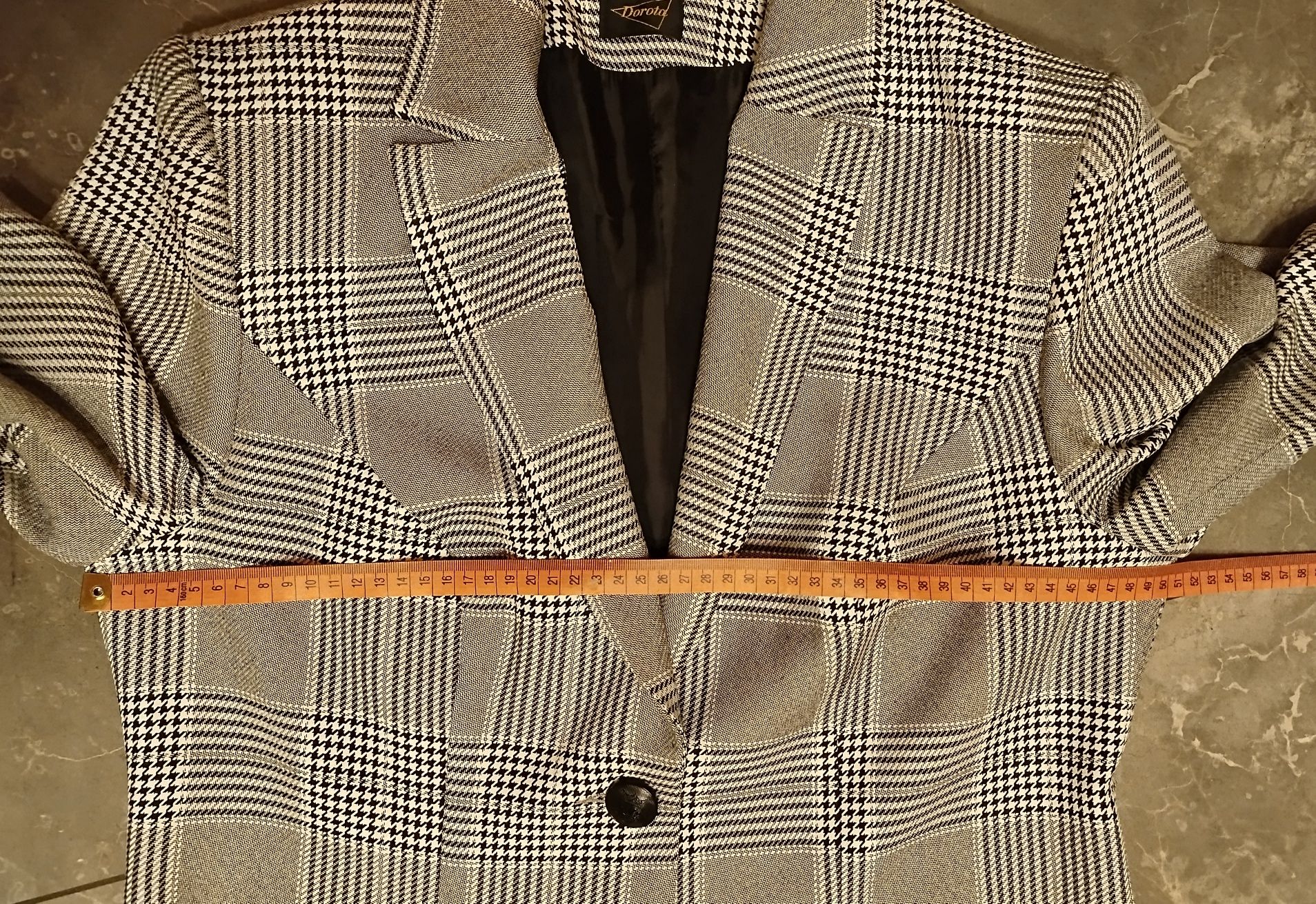 Elegancki żakiet damski w pepitkę L/XL