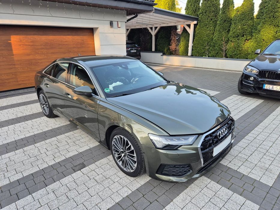 Audi A6 Limousine Salon Polska 1 wł . uszkodzona , 2023 45tfsi 265 km , quattro 2023