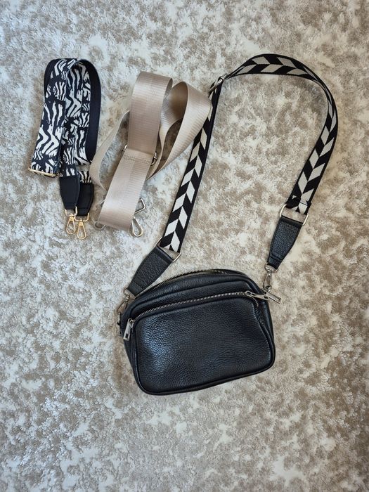 Сумка шкіряна з ремінцями