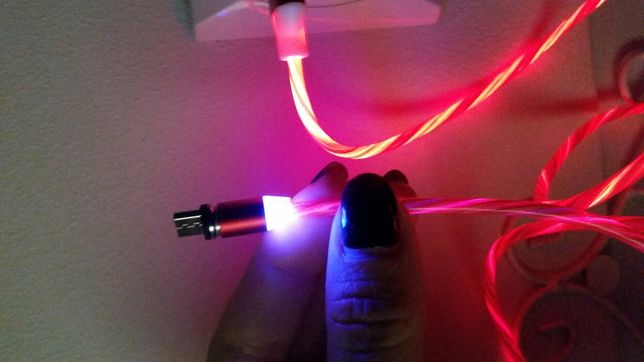 Kabel magnetyczny micro USB, typ C 1m, świeci podczas ładowania; Łódź