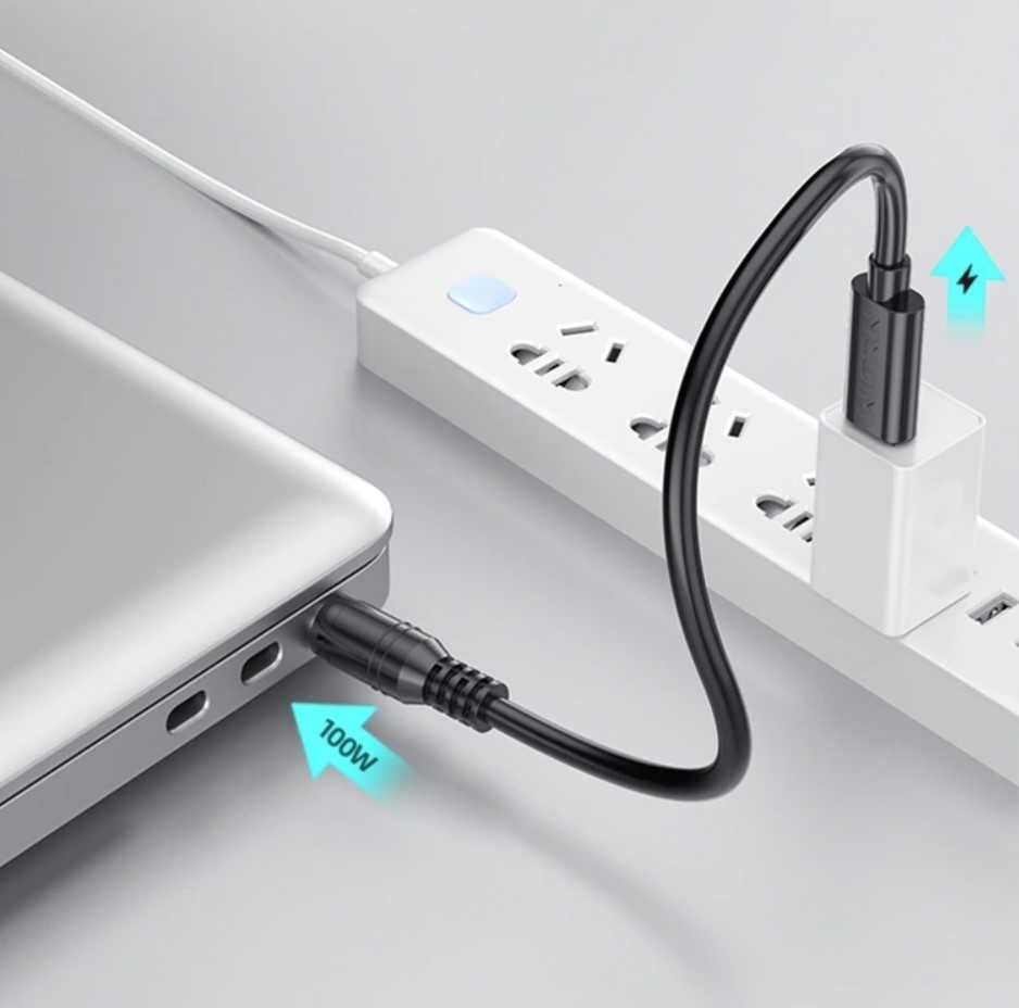 Кабель тригер USB Type C на DC 12В або 15В або 20В WITRN 1.2 м ПРЕМІУМ