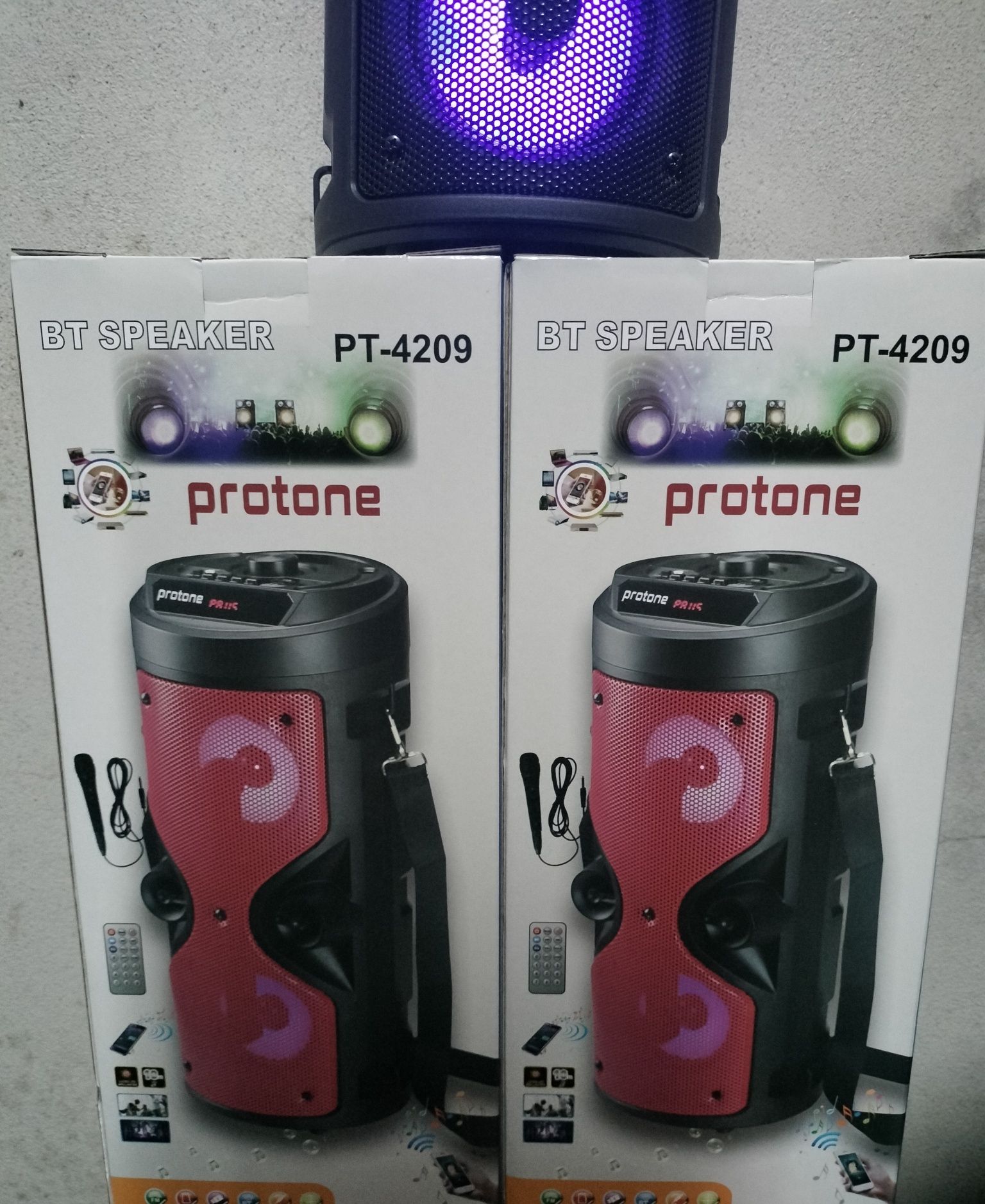 Coluna Rádio Bluetooth portátil com karakoe