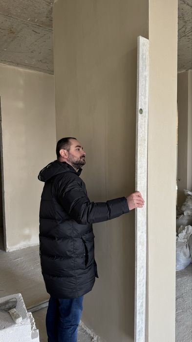 Гіпсова машинна штукатурка, цементно-піщана штукатурка стін