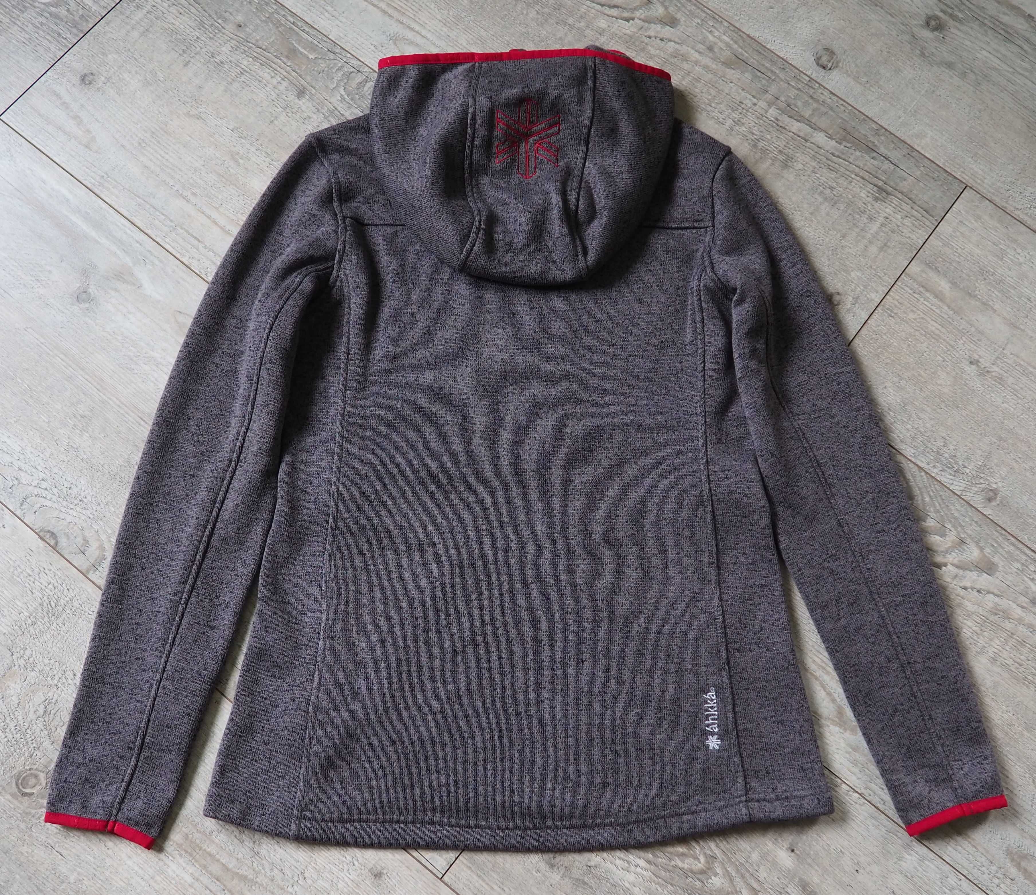 AHKKA_Fleece hoodie_damska bluza polarowa z kapturem_rozmiar 40/42