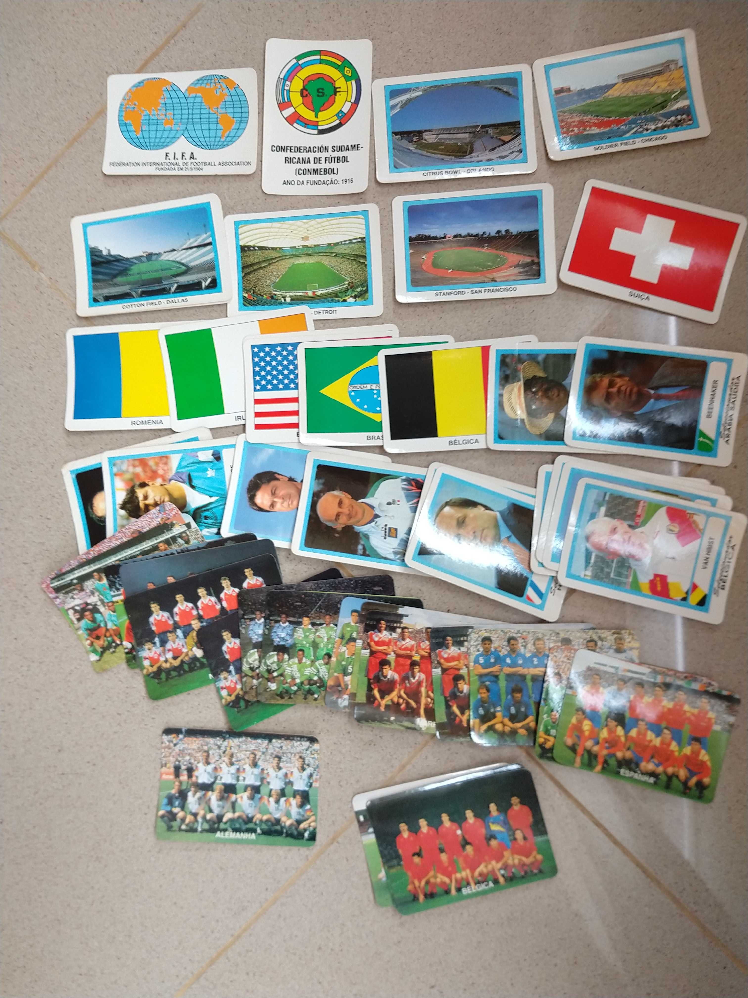 Cromos calendários mundial futebol USA 84