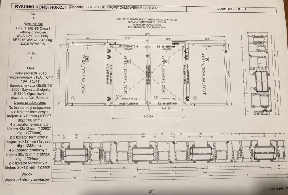 Drzwi tarasowe aluminiowe antracyt, okna tarasowe