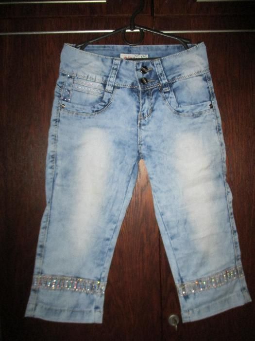 Джинсовые бриджи