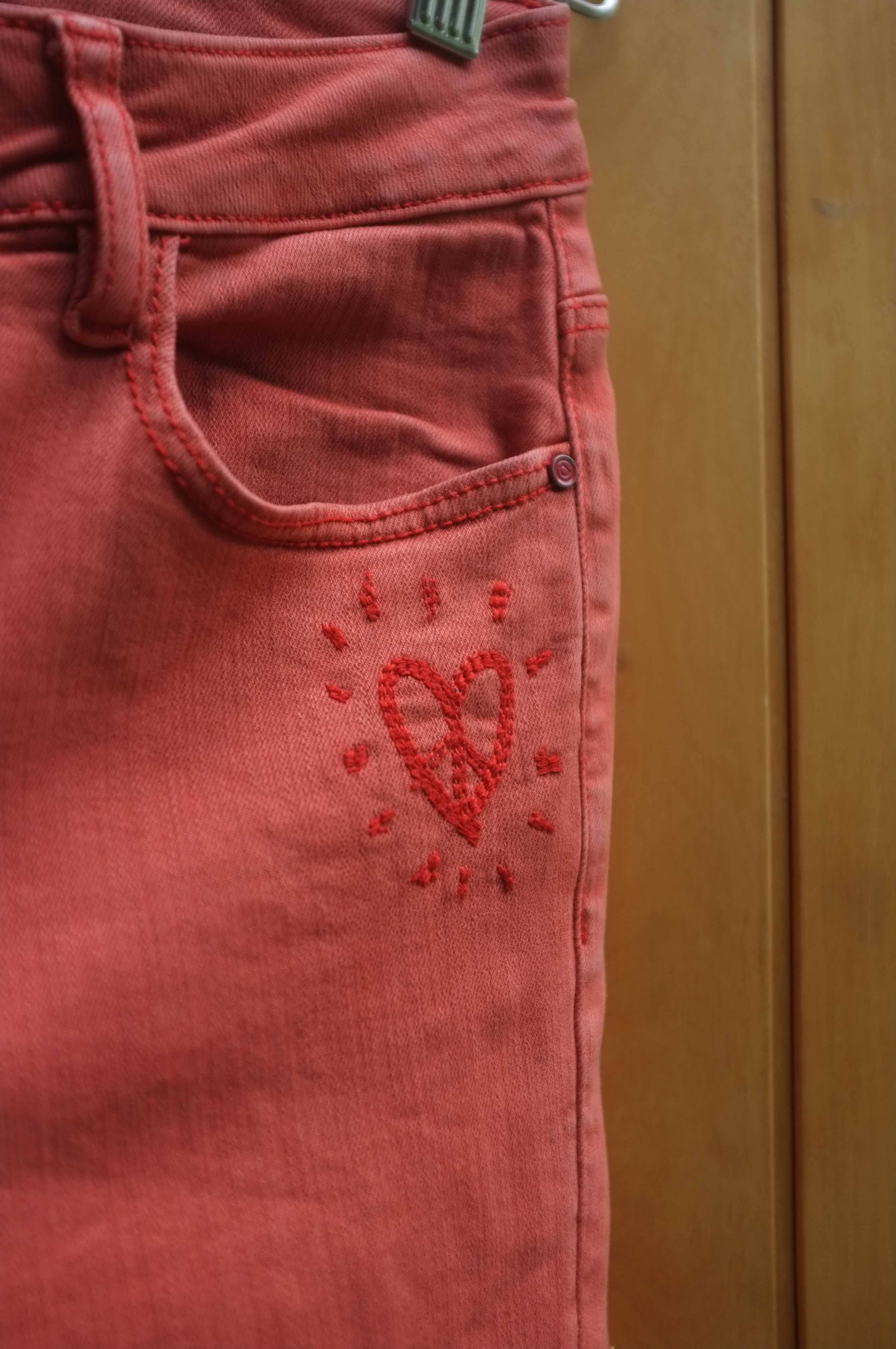 morelowe jeansy Desigual  rurki 38 etno boho rockowe punkowe hippie