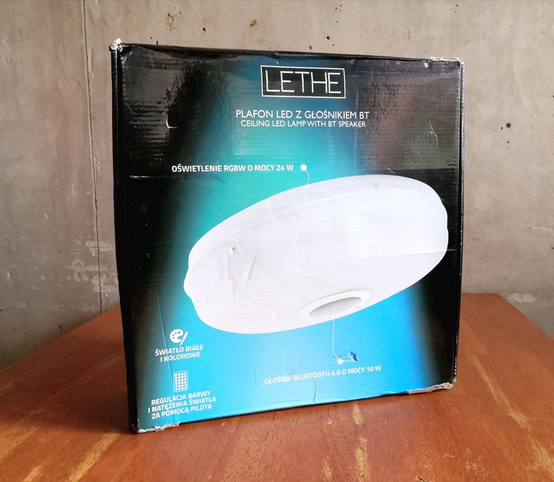 Plafon LED z głośnikiem bt Lethe Nowy