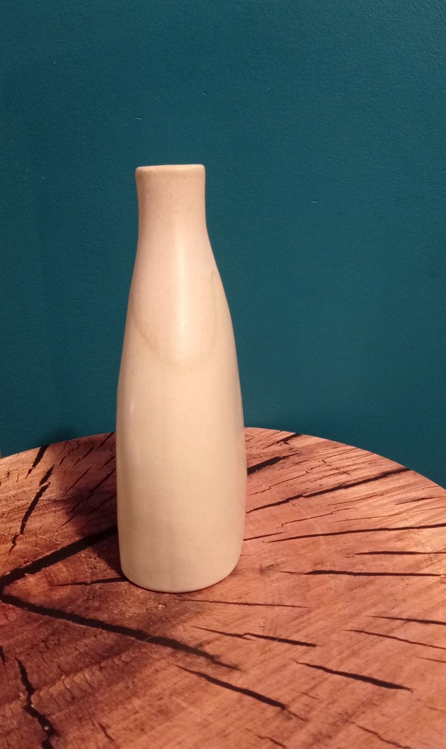 Vero-cer Handmade wazon ceramiczny w kolorze piaskowym