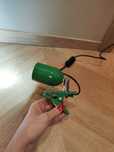 Zielona lampka z zaciskiem
